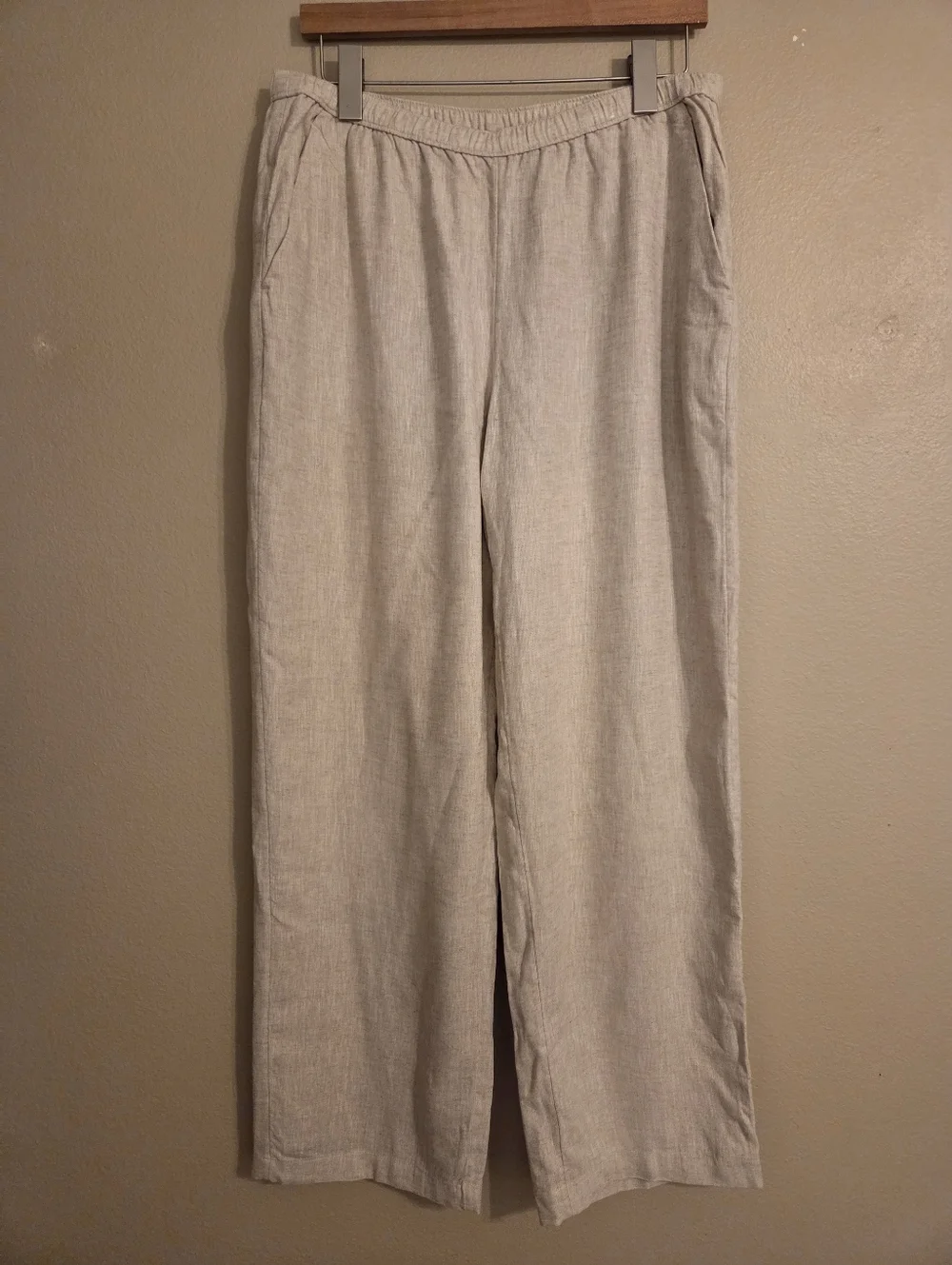 Abercrombie & Fitch Light Beige Wide Leg Pants